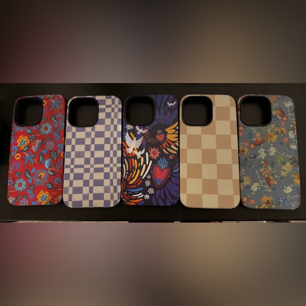 Floral and Checkered Phone Case Collection